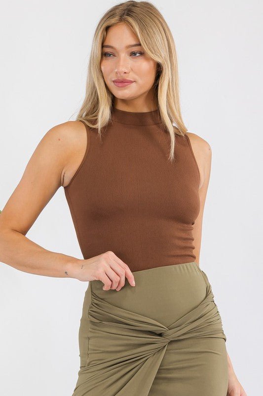 Always Classy Ribbed Mock Neck Tank - My Threaded Apparel | Online Women's Boutique - tank top