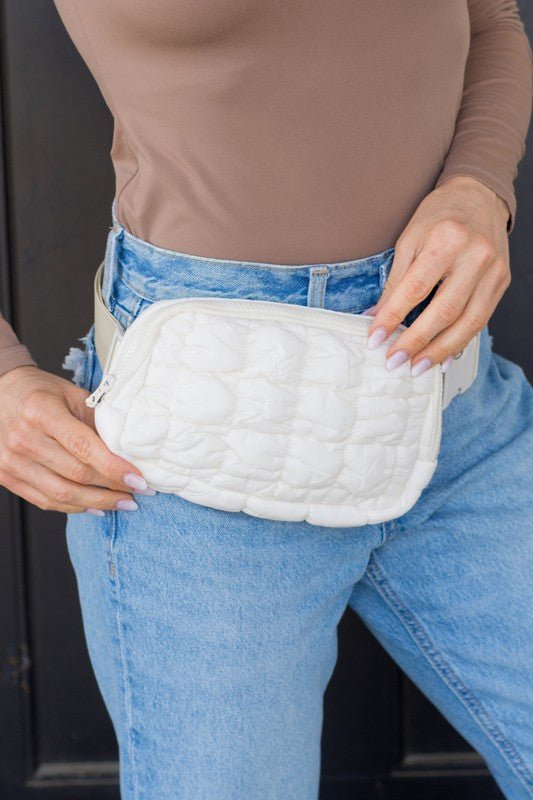 Anya Quilted Puffer Sling Belt Fanny Bum Bag - My Threaded Apparel | Online Women's Boutique - handbag