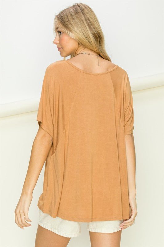 At Rest Oversized Short Sleeve Top - My Threaded Apparel | Online Women's Boutique - shirt