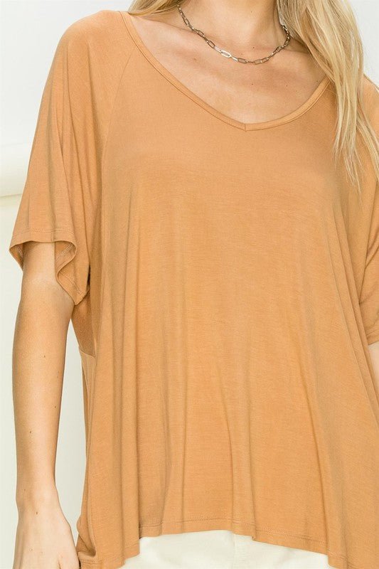 At Rest Oversized Short Sleeve Top - My Threaded Apparel | Online Women's Boutique - shirt