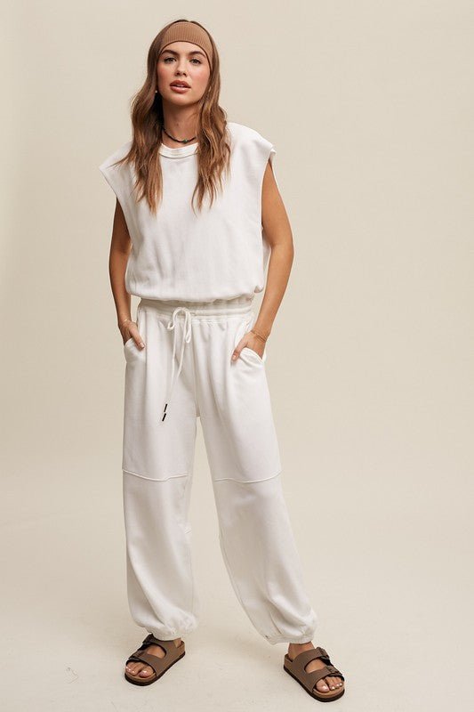 Athleisure French Terry Loose Jogger Jumpsuit - My Threaded Apparel | Online Women's Boutique - jumpsuit