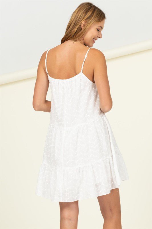 Aurora Eyelet Tiered Cami Dress - My Threaded Apparel | Online Women's Boutique - mini dress
