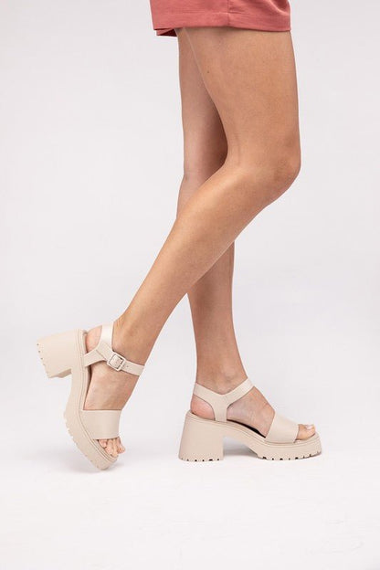 BOOMER Platform Heel Sandals - My Threaded Apparel | Online Women's Boutique - shoes