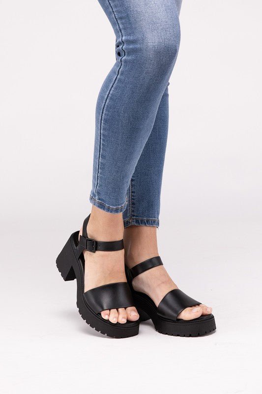 BOOMER Platform Heel Sandals - My Threaded Apparel | Online Women's Boutique - shoes