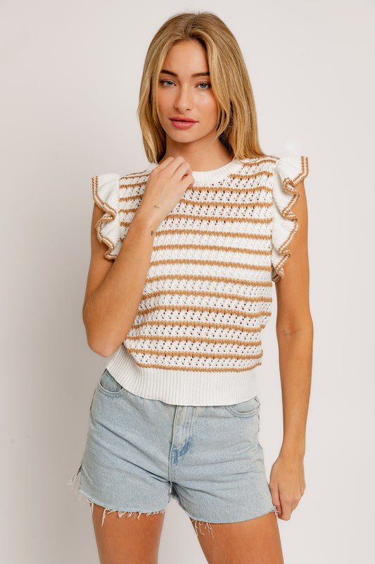 Celeste Stripe Knit Top - My Threaded Apparel | Online Women's Boutique - shirt