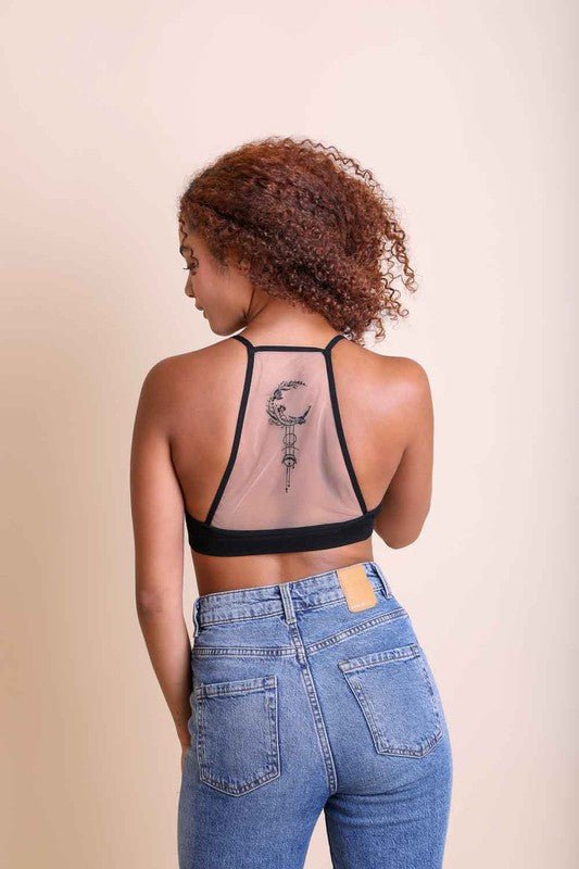 Crescent Moon Dreamcatcher Bralette - My Threaded Apparel | Online Women's Boutique - Top