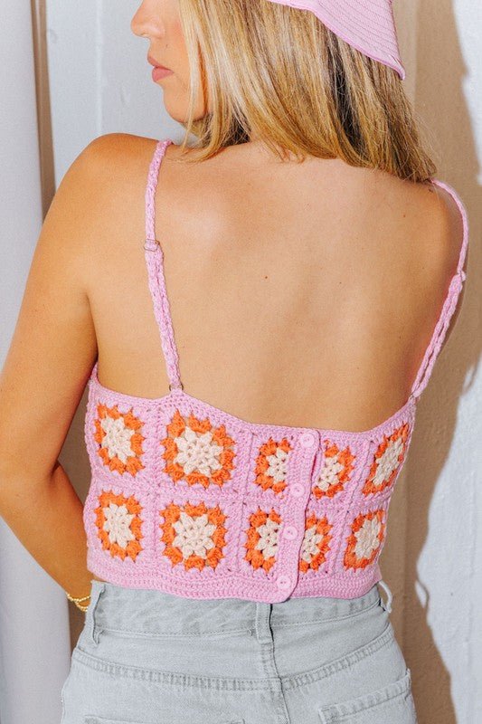 Crochet Crop Top - My Threaded Apparel | Online Women's Boutique - tops