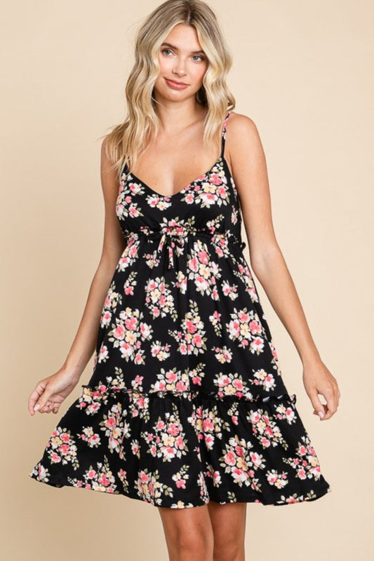 Culture Code Full Size Floral Frill Cami Dress - My Threaded Apparel | Online Women's Boutique - mini dress
