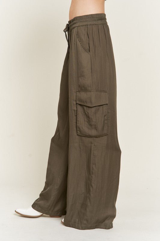Dreamy Satin Cargo Pants - My Threaded Apparel | Online Women's Boutique - pants
