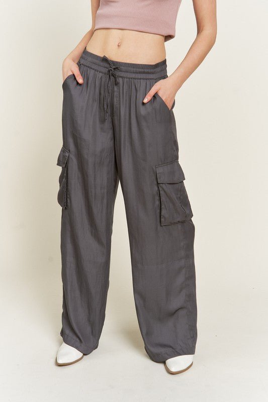Dreamy Satin Cargo Pants - My Threaded Apparel | Online Women's Boutique - pants