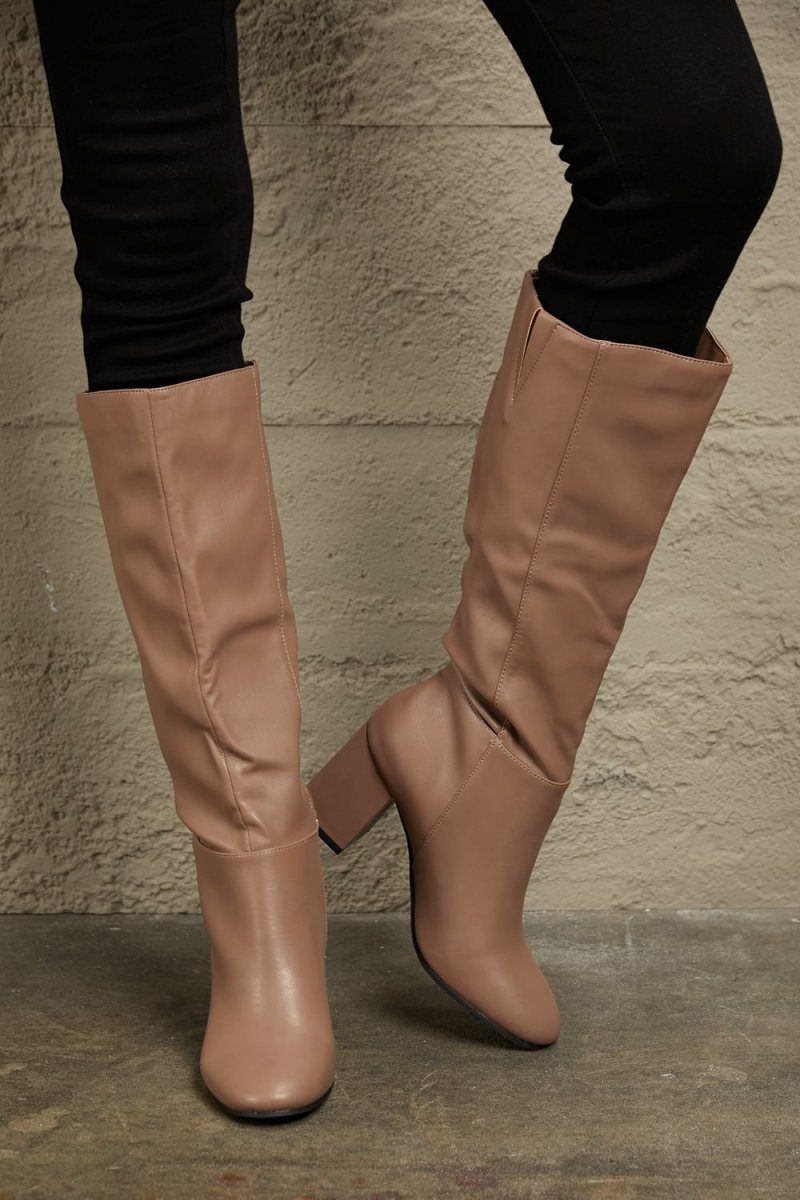 East Lion Corp Block Heel Knee High Boots - My Threaded Apparel | Online Women's Boutique - shoes