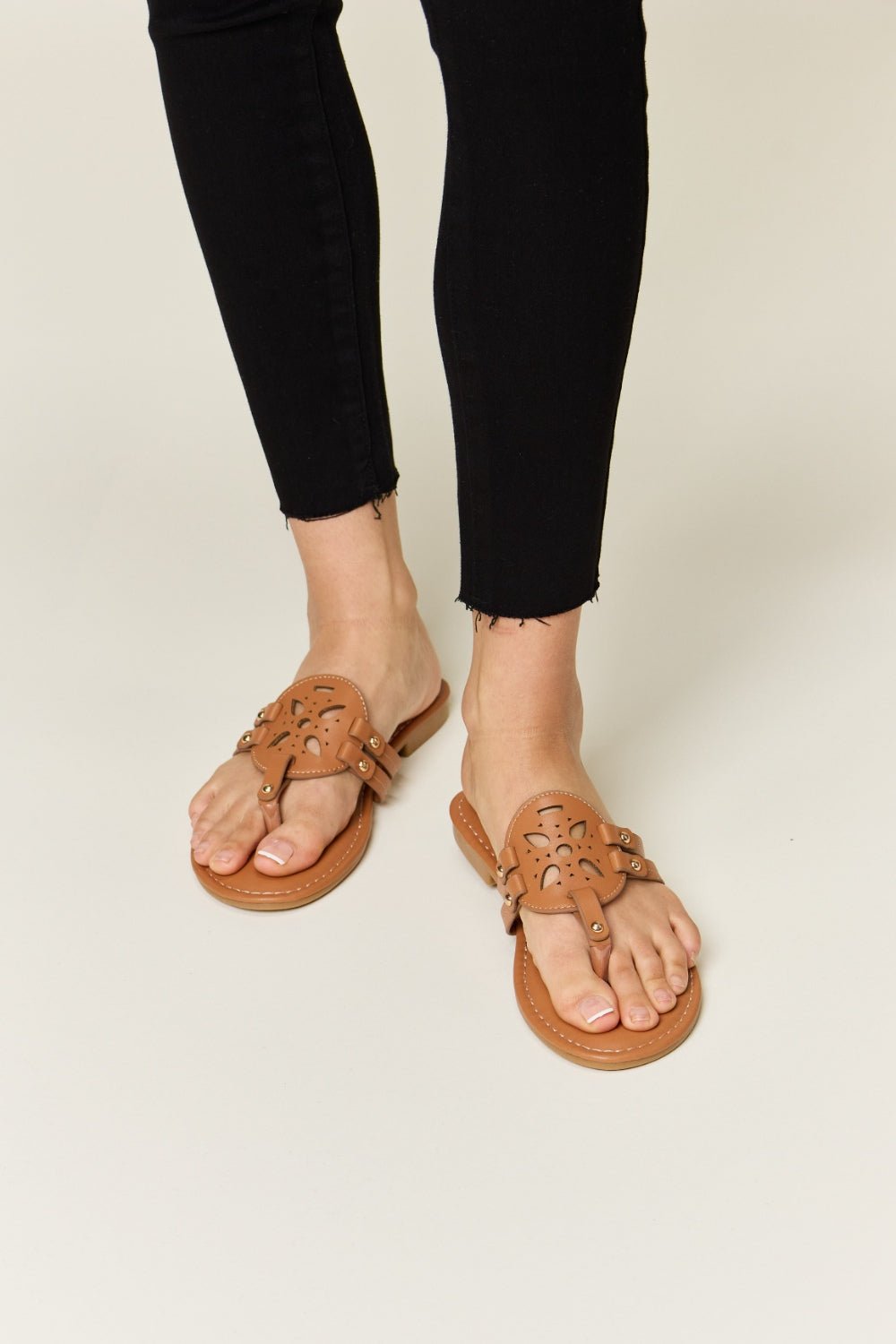 Forever Link Cutout PU Leather Open Toe Sandals - My Threaded Apparel | Online Women's Boutique - sandals