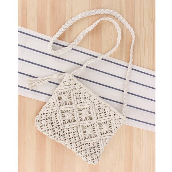 Giana Macrame Crossbody Bag - My Threaded Apparel | Online Women's Boutique - handbags