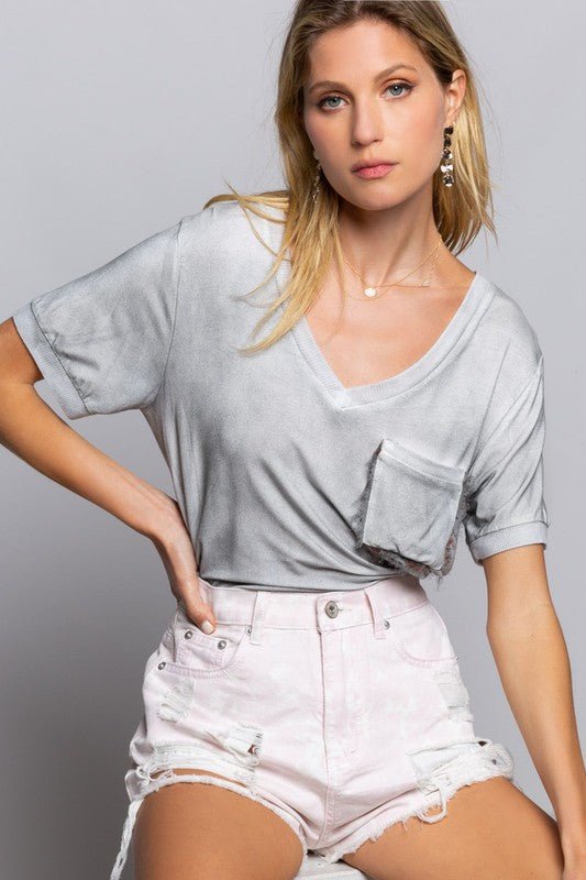 Girly Meets Basic Short Sleeve Top - My Threaded Apparel | Online Women's Boutique - Top
