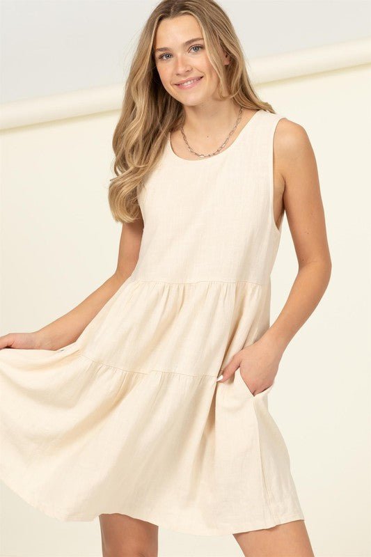 Good Girl Sleeveless Tiered Mini Dress - My Threaded Apparel | Online Women's Boutique -
