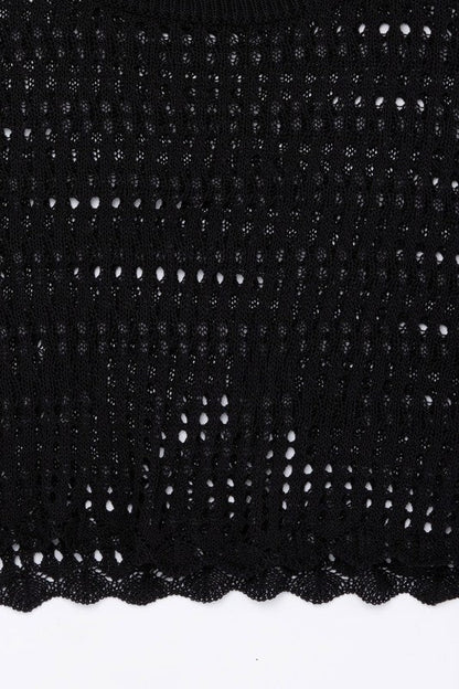 Harley Mesh Knit Crop Top - My Threaded Apparel | Online Women's Boutique - shirt