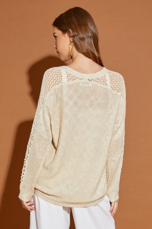 Hollow Detail Cardigan Sweater - My Threaded Apparel | Online Women's Boutique - cardigan