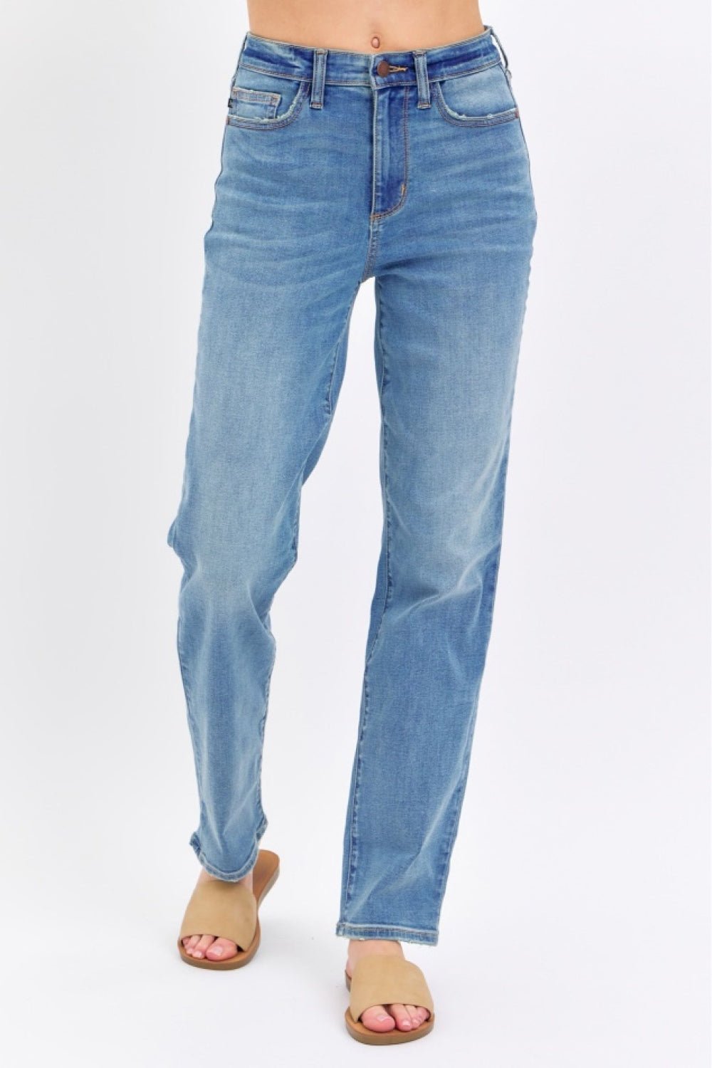 Judy Blue High Waist Straight Jeans - My Threaded Apparel | Online Women's Boutique - denim jeans