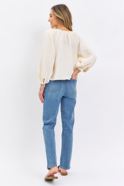 Judy Blue High Waist Straight Jeans - My Threaded Apparel | Online Women's Boutique - denim jeans