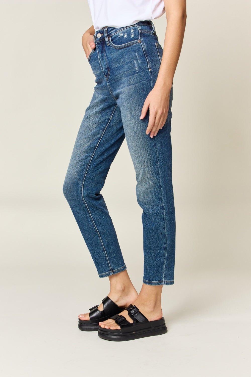 Judy Blue Tummy Control High Waist Slim Jeans - My Threaded Apparel | Online Women's Boutique - denim jeans