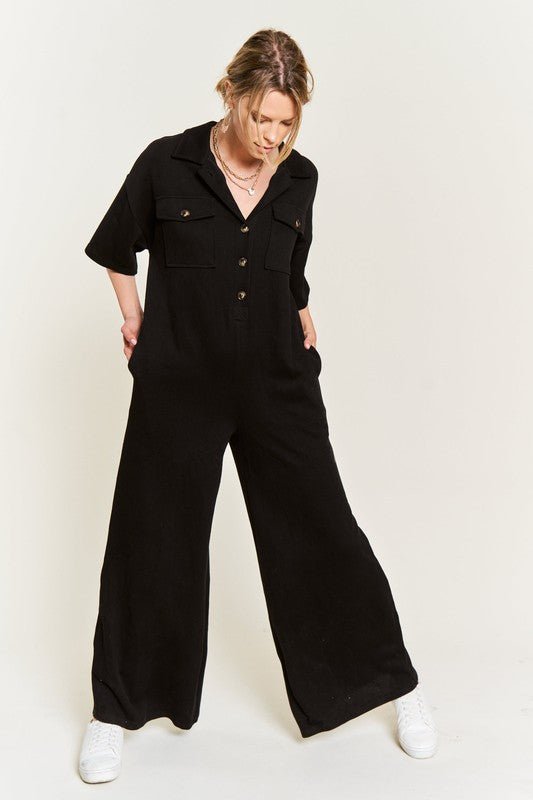 Lucy Wide leg Jumpsuit - My Threaded Apparel | Online Women's Boutique - jumpsuit