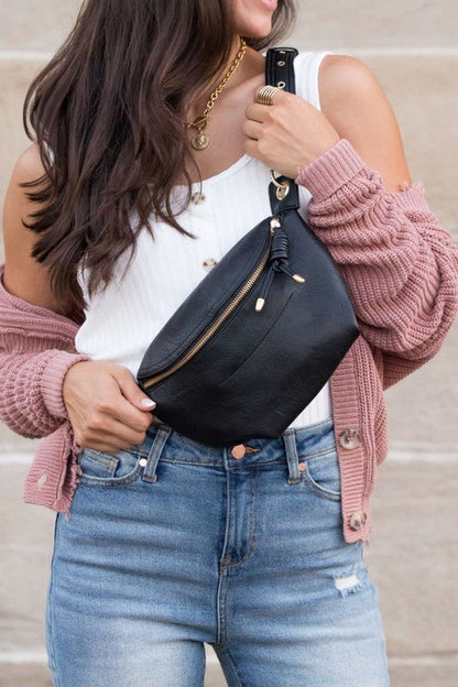 Luxe Convertible Sling Belt Bum Bag - My Threaded Apparel | Online Women's Boutique - clutch