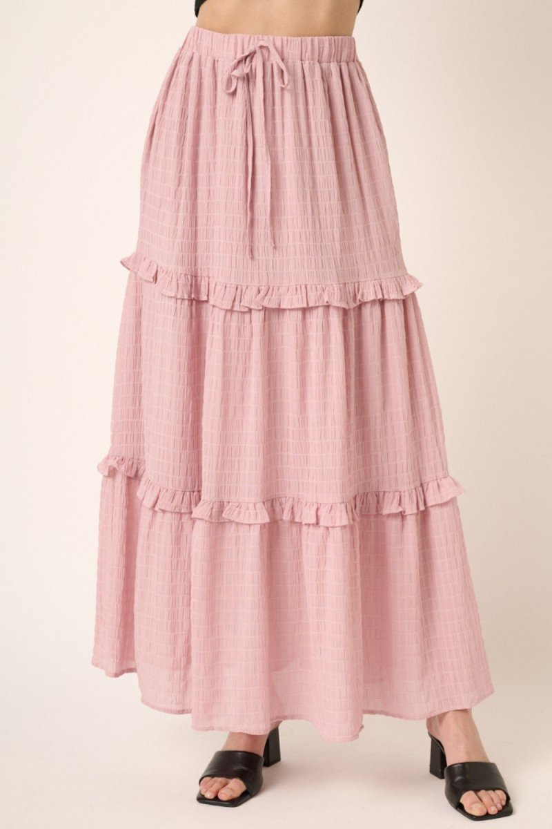 Mittoshop Drawstring High Waist Frill Skirt - My Threaded Apparel | Online Women's Boutique - skirt