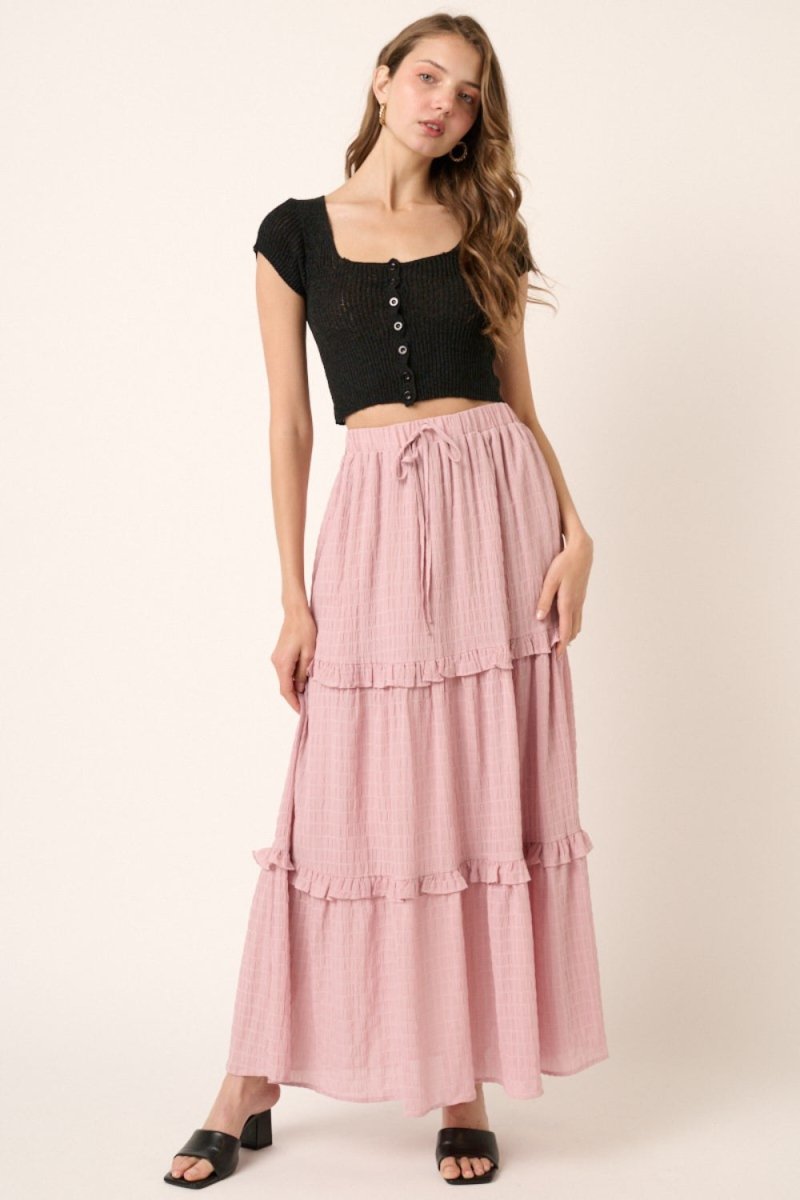 Mittoshop Drawstring High Waist Frill Skirt - My Threaded Apparel | Online Women's Boutique - skirt