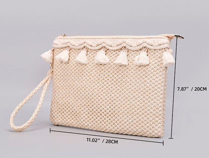 Naya Crochet Tassel Clutch - My Threaded Apparel | Online Women's Boutique - handbag