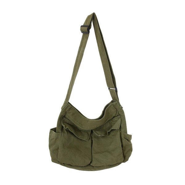 Nova Oversize Canvas Messenger Bag - My Threaded Apparel | Online Women's Boutique - handbag