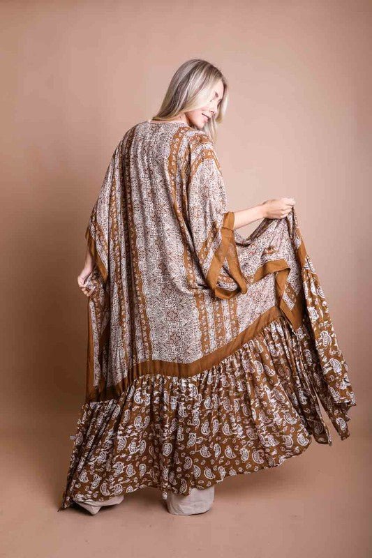 Paisley Tapestry Free Flow Kimono - My Threaded Apparel | Online Women's Boutique - kimono