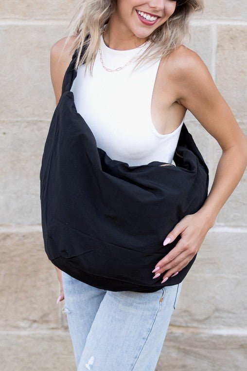 Piper Oversized Nylon Carryall Messenger Bag - My Threaded Apparel | Online Women's Boutique - handbag