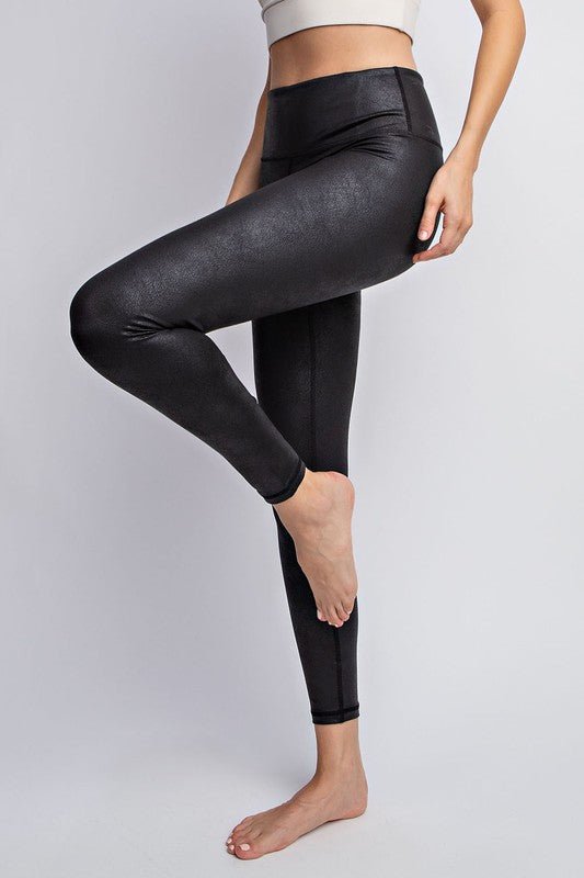 PU Chintz Full-Length Leggings - My Threaded Apparel | Online Women's Boutique - leggings