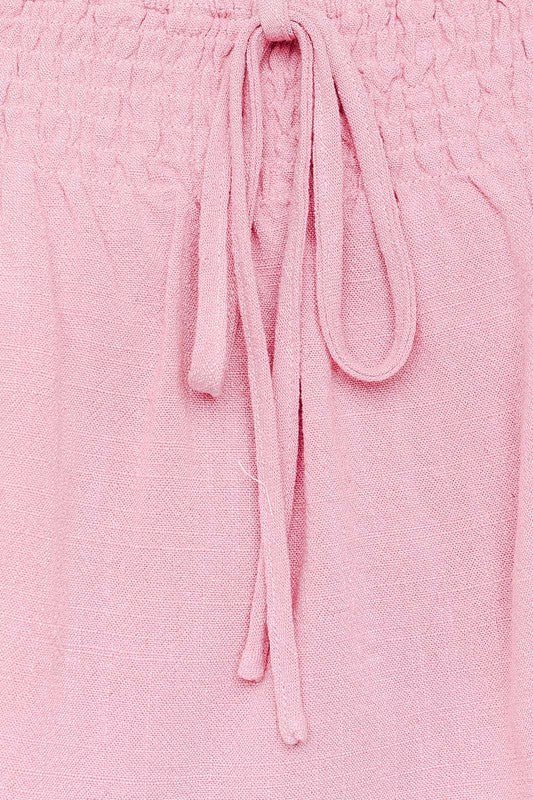 Puff Sleeve Smocking Detail Flared Top - My Threaded Apparel | Online Women's Boutique -