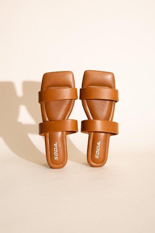 Ramsey Double Strap Slides - My Threaded Apparel | Online Women's Boutique - shoes
