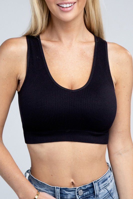 Ribbed Cropped Tank Top - My Threaded Apparel | Online Women's Boutique - tank top