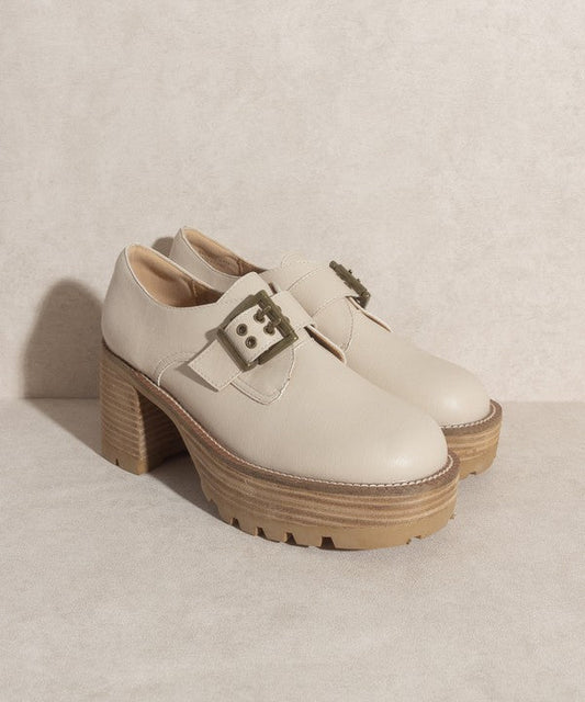 Sarah Buckled Platform Loafers - My Threaded Apparel | Online Women's Boutique - loafers