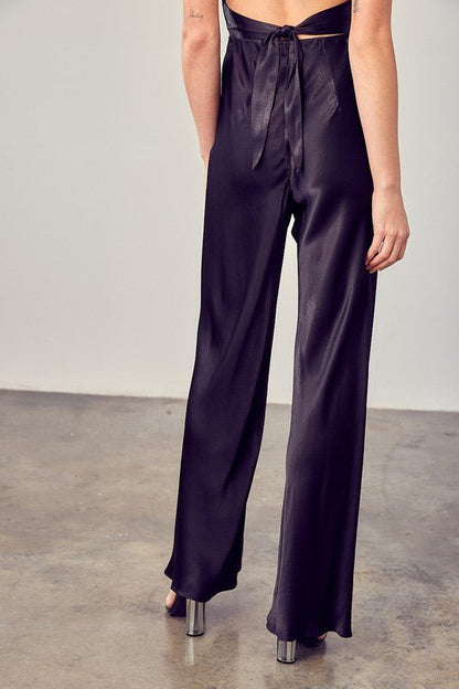 Satin Flared Pants - My Threaded Apparel | Online Women's Boutique - pants