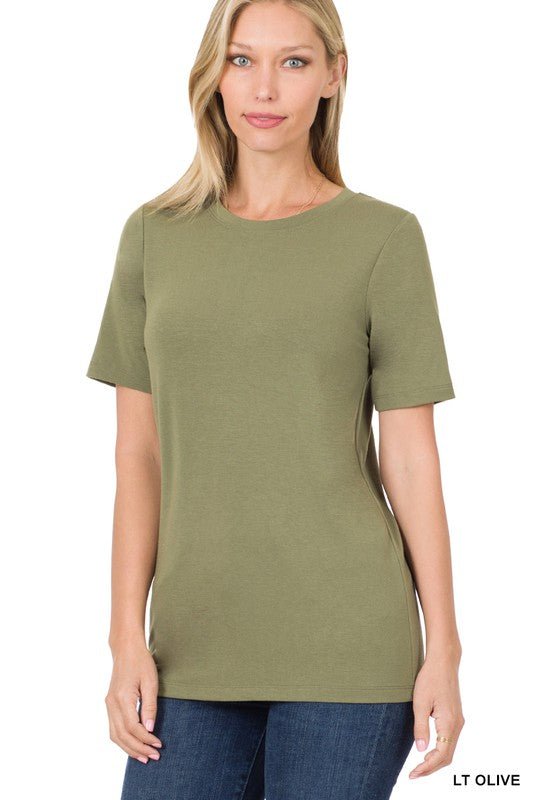 Short Sleeve Round Neck Tee - My Threaded Apparel | Online Women's Boutique - t-shirt