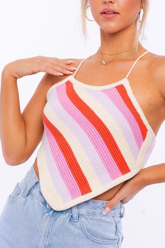 Sleeveless Knit Cropped Top - My Threaded Apparel | Online Women's Boutique - tops
