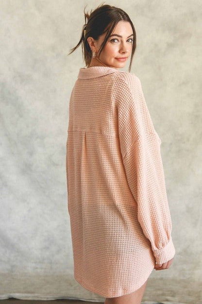 Soft Thermal Knit Shacket Top - My Threaded Apparel | Online Women's Boutique - shirt