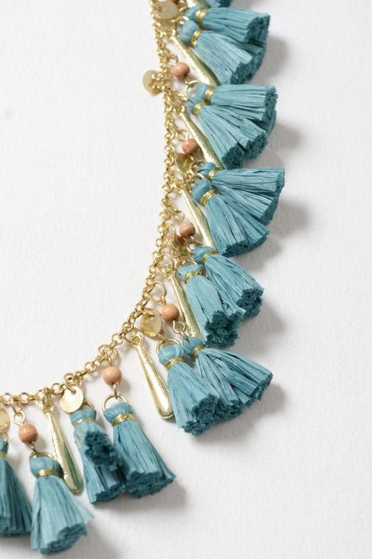 Solid Tassel Chain Fashion Necklace - My Threaded Apparel | Online Women's Boutique - necklace