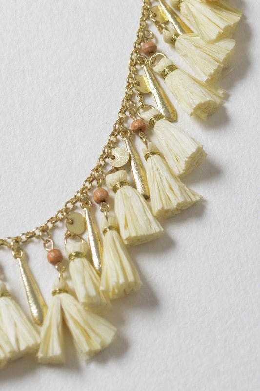 Solid Tassel Chain Fashion Necklace - My Threaded Apparel | Online Women's Boutique - necklace