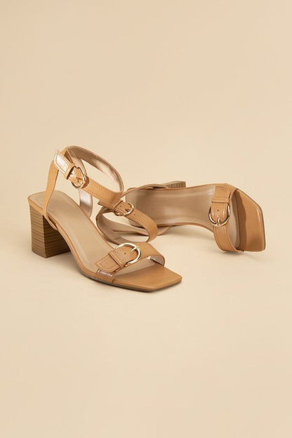 TREATY Buckle Sandal Heel - My Threaded Apparel | Online Women's Boutique - shoes