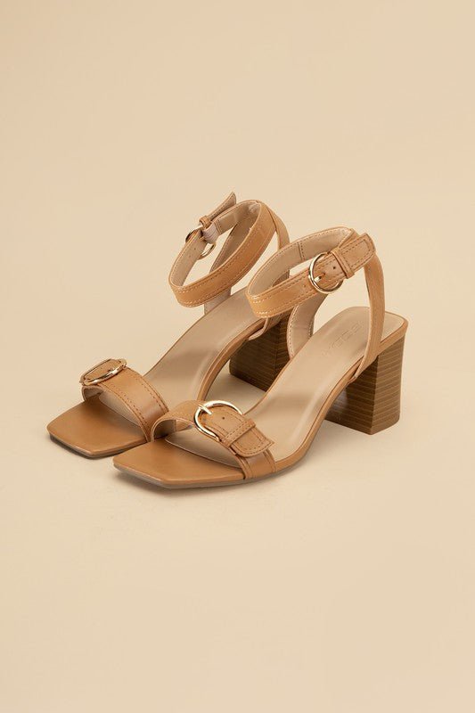 TREATY Buckle Sandal Heel - My Threaded Apparel | Online Women's Boutique - shoes