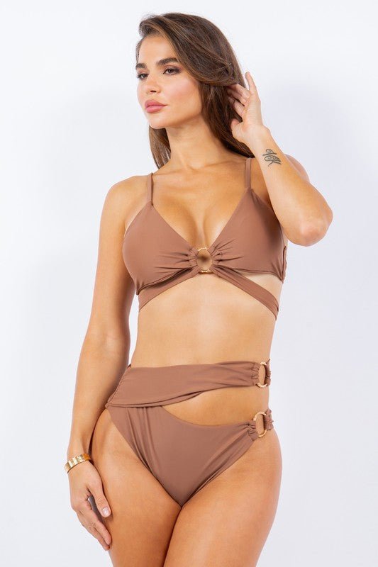 TWO PIECE WRAPPING WITH MULTI O RING BIKINI - My Threaded Apparel | Online Women's Boutique -