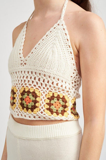 Venice Vibes Crochet Halter Top - My Threaded Apparel | Online Women's Boutique - shirt