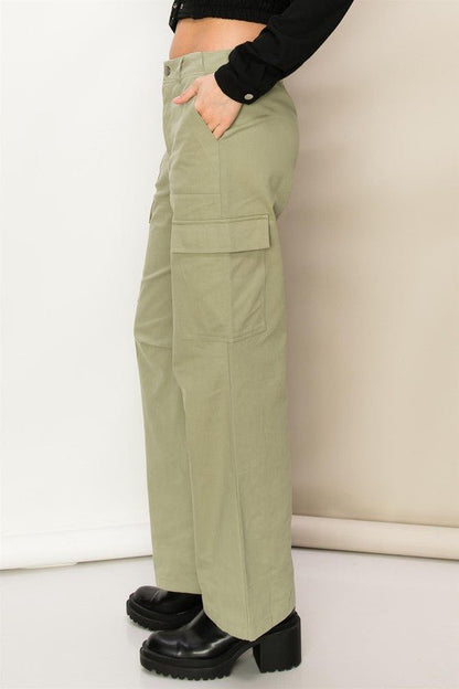 Weekend Chiller High Waist Cargo Pants - My Threaded Apparel | Online Women's Boutique - pants